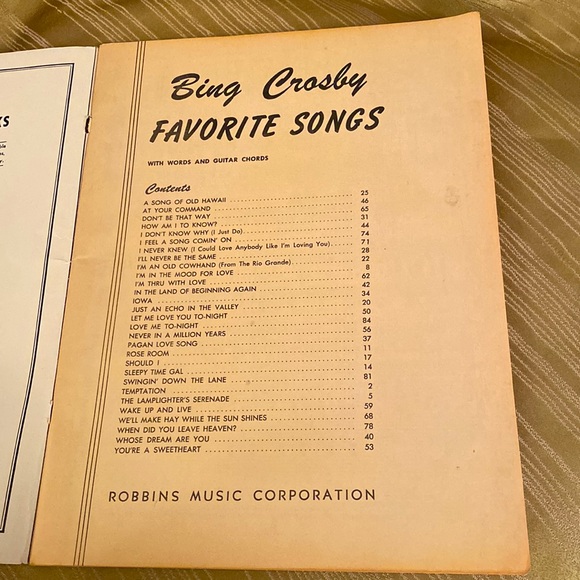 Vintage Bing Crosby Songbook With Cords - Picture 3 of 5